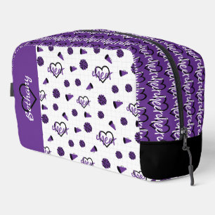 Neceser Corazones morados de oveja, Pom Poms, Patrón Megáf