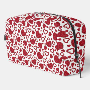 Neceser Corazones Rosas Rojas Patrón Minimalista San Valen