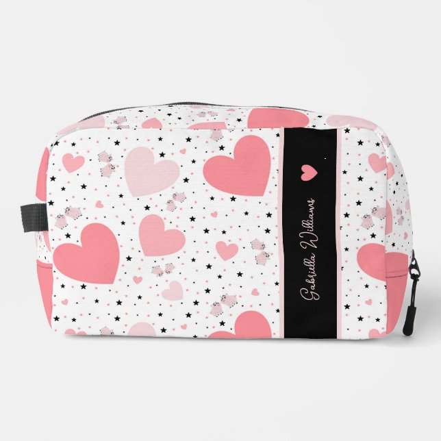Neceser Corazones rosas y cerdito (Anverso)
