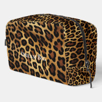 Cream Gold Brown Black Leopard Animal Print
