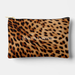 Neceser Cream Tan Brown Leopard Print