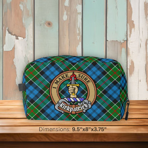 Neceser Crest de Clan Kirkpatrick sobre tartán