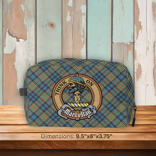 Neceser Crest de Clan MacLellan sobre antiguo tartán