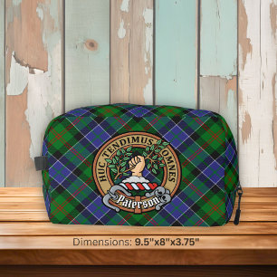 Neceser Crest de Clan Paterson sobre Tartán