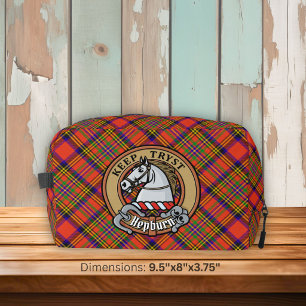Neceser Crest del clan Hepburn sobre tartán