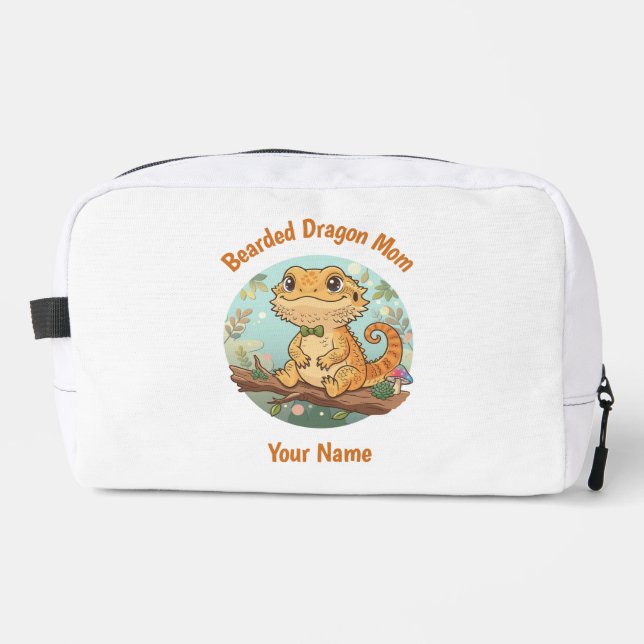 Neceser Custom Bearded Dragon Mom Toiletry Bag (Anverso)
