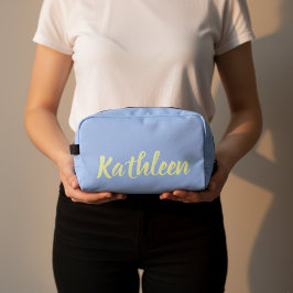 Neceser Custom Blue Wave Bridesmaids Travel Pouch Gift