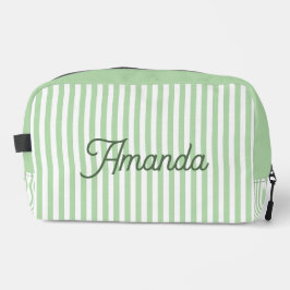 Neceser Custom Bridesmaid Striped Cosmetic Bag