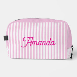 Neceser Custom Bridesmaid Striped Cosmetic Bag
