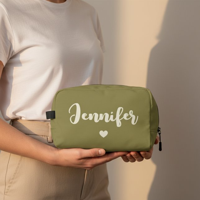Neceser Custom Cosmetic Bag for Bridesmaid Proposal Gift (Custom Name Toiletry Bag – Bridesmaid Proposal or Thank You Gift for Her, Birthday or Graduation)