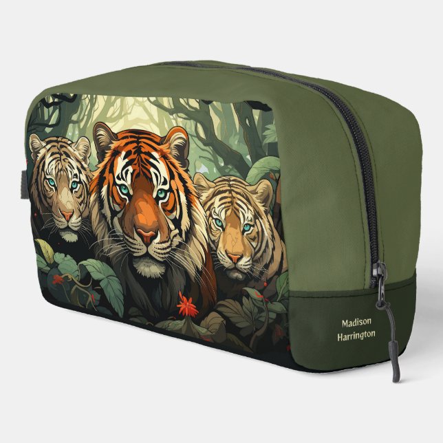 Neceser Custom Name Tigers Illustration (Esquina derecha)