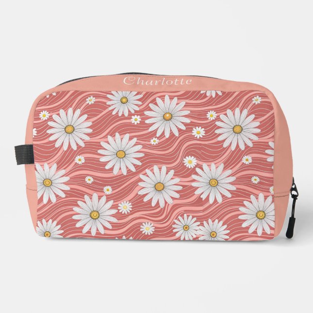 Neceser Custom Wavy Pink Daisies (Anverso)