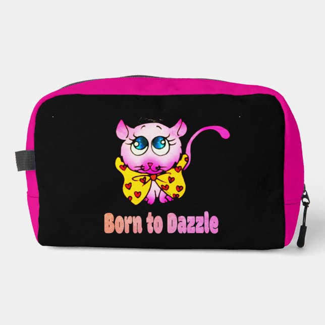 Neceser Cute Pink Kitty - Born to Dazzle Art (Anverso)