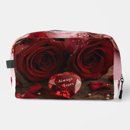 Neceser Cute Red Rose Romantic Valentine Zipper Makeup