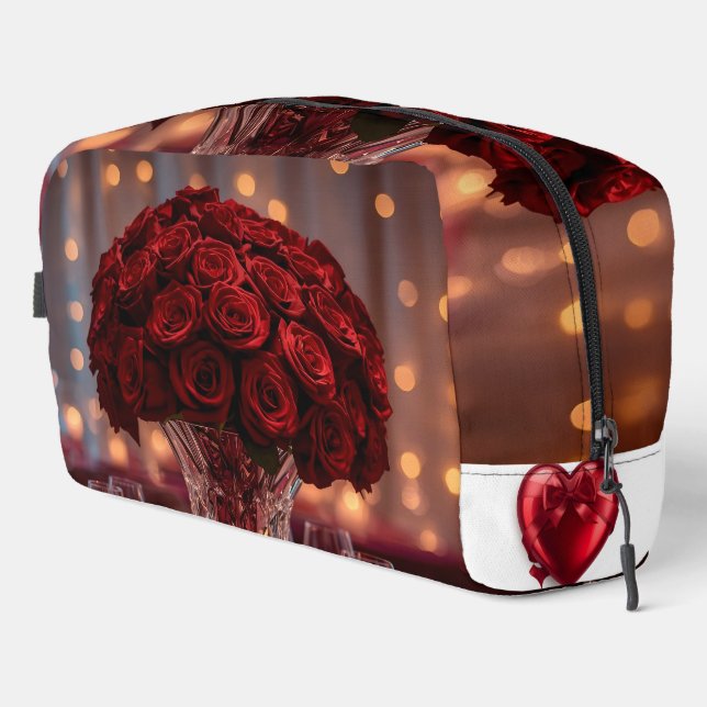 Neceser Cute Red Rose Valentine Aesthetic Cosmetic Travel  (Esquina derecha)