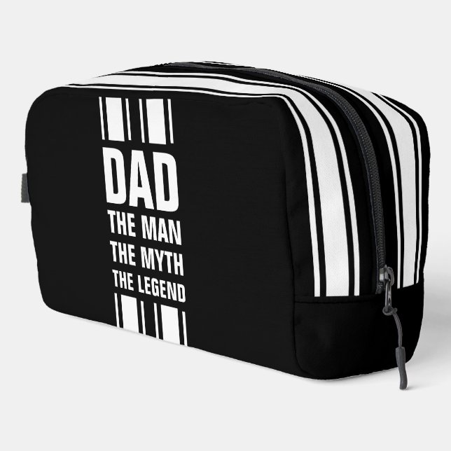 Neceser Dad's White Racing Stripe Black Overnight Bag (Esquina derecha)