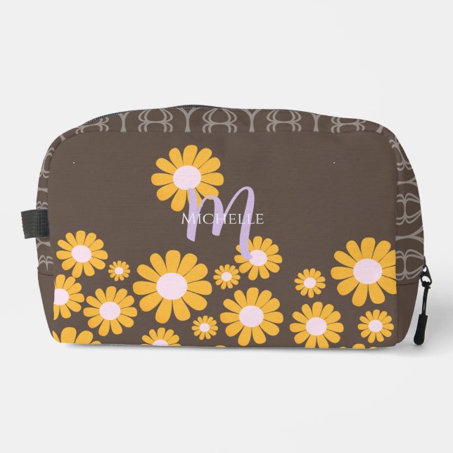 Neceser Daisy Brown Naranja Boho (Anverso)