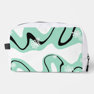 Neceser Daisy Groove en Verde Menta, Negro y Blanco