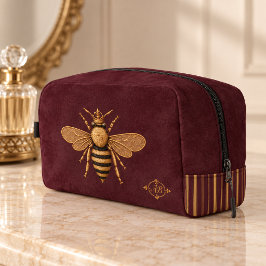 Neceser Dark Romance Royal Bee | Borgoña y Oro Francés