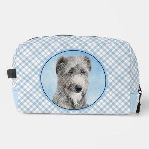Neceser Deerhound escocés Pintando Arte Gris Original Perr
