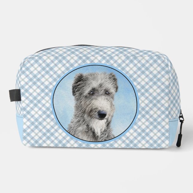 Neceser Deerhound escocés Pintando Arte Gris Original Perr (Anverso)