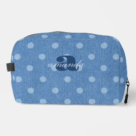 Neceser Denim Washed Polka Dot