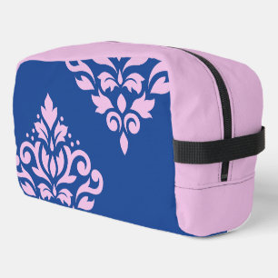 Neceser Desplazar el arte de Damask I rosado en azul