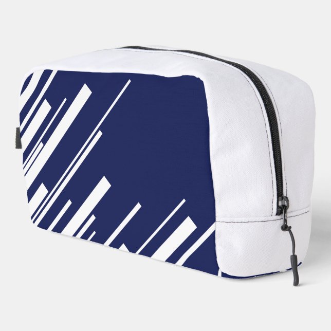 Neceser Diagonales - Azul y Blanco (Esquina derecha)