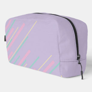 Neceser Diagonales - Rosa Pastel, Amarillo, Purpura y Verd