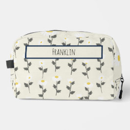 Neceser Dibujo de margarita I Nombre personalizado