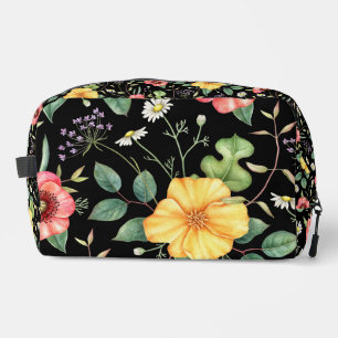 Neceser Dibujo Vintage Flores Silvestres / Medianoche