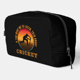 Neceser Dicho divertido de cricket silueta vintage jugador