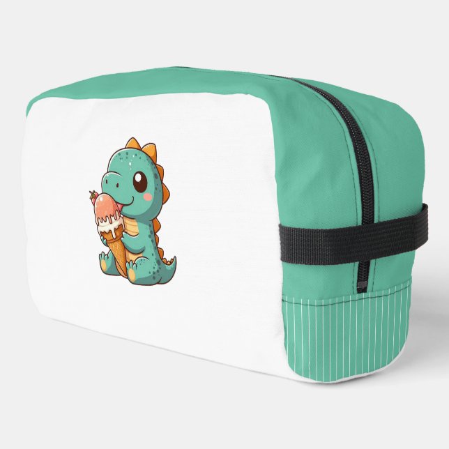 Neceser Dino de comer helado lindo (Esquina izquierda)