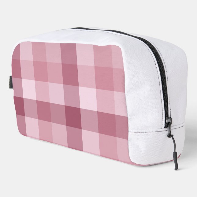 Neceser Diseño de Cuadro de Gingham Rosa (Esquina derecha)
