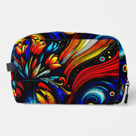 Neceser Diseño de flores abstractas coloridas