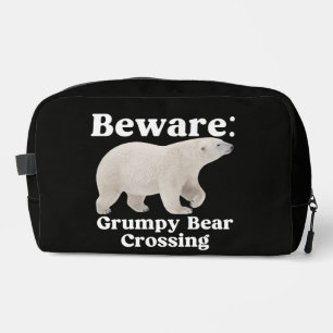 Neceser Diseño de señal de cruce de oso gruñón divertido