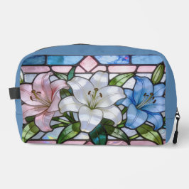 Neceser Diseño floral de lirio de vidrio emplomado elegant