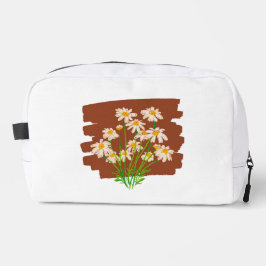 Neceser Diseño floral rústico sobre fondo marrón
