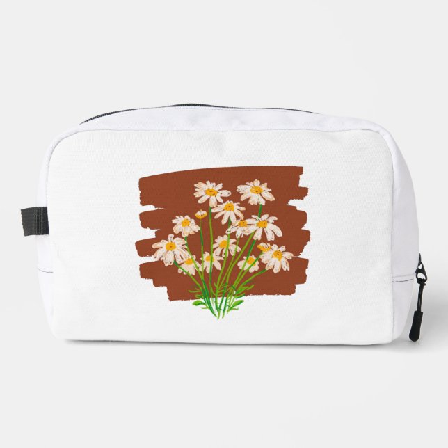 Neceser Diseño floral rústico sobre fondo marrón (Anverso)