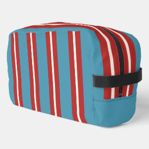 Neceser Diseño moderno con patrón de rayas rojas y azules