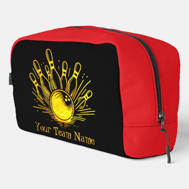 Neceser Diseño personalizado del equipo Golden Bowling (Esquina derecha)