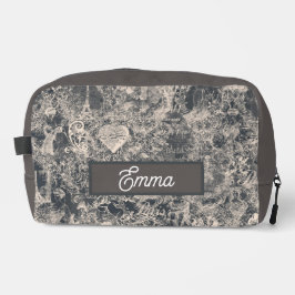 Neceser Diseño Personalizado Elegante Toile de París Negro