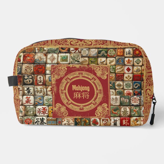 Neceser Diseños vintage de Mahjong (Anverso)