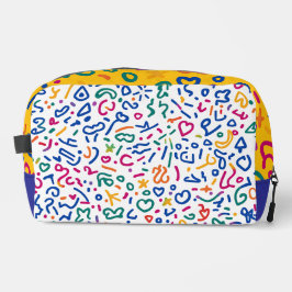 Neceser Divertido doodle de formas vibratorias coloridas