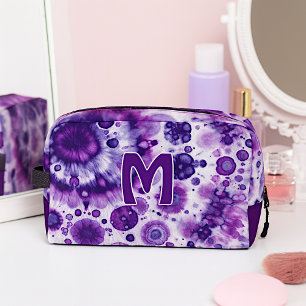 Neceser Divertido Violeta Púrpura Batik Círculos Patrón de