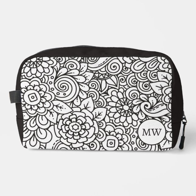 Neceser Doodle Floral Retro (Anverso)