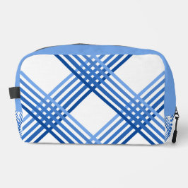 Neceser Dopp Kit - Blue Stripes Crossed Diagonally