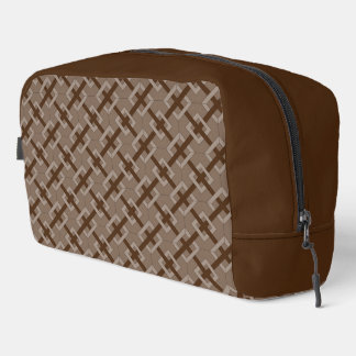 Neceser Dopp Kitt - Diamantes entrelazados en marrón