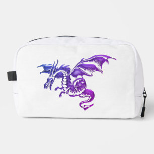 Neceser Dragón Púrpura Volador Contra Blanco