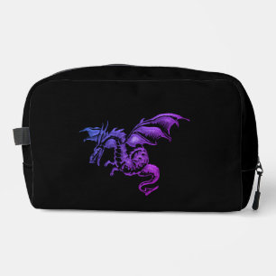 Neceser Dragón Púrpura Volador Contra Negro